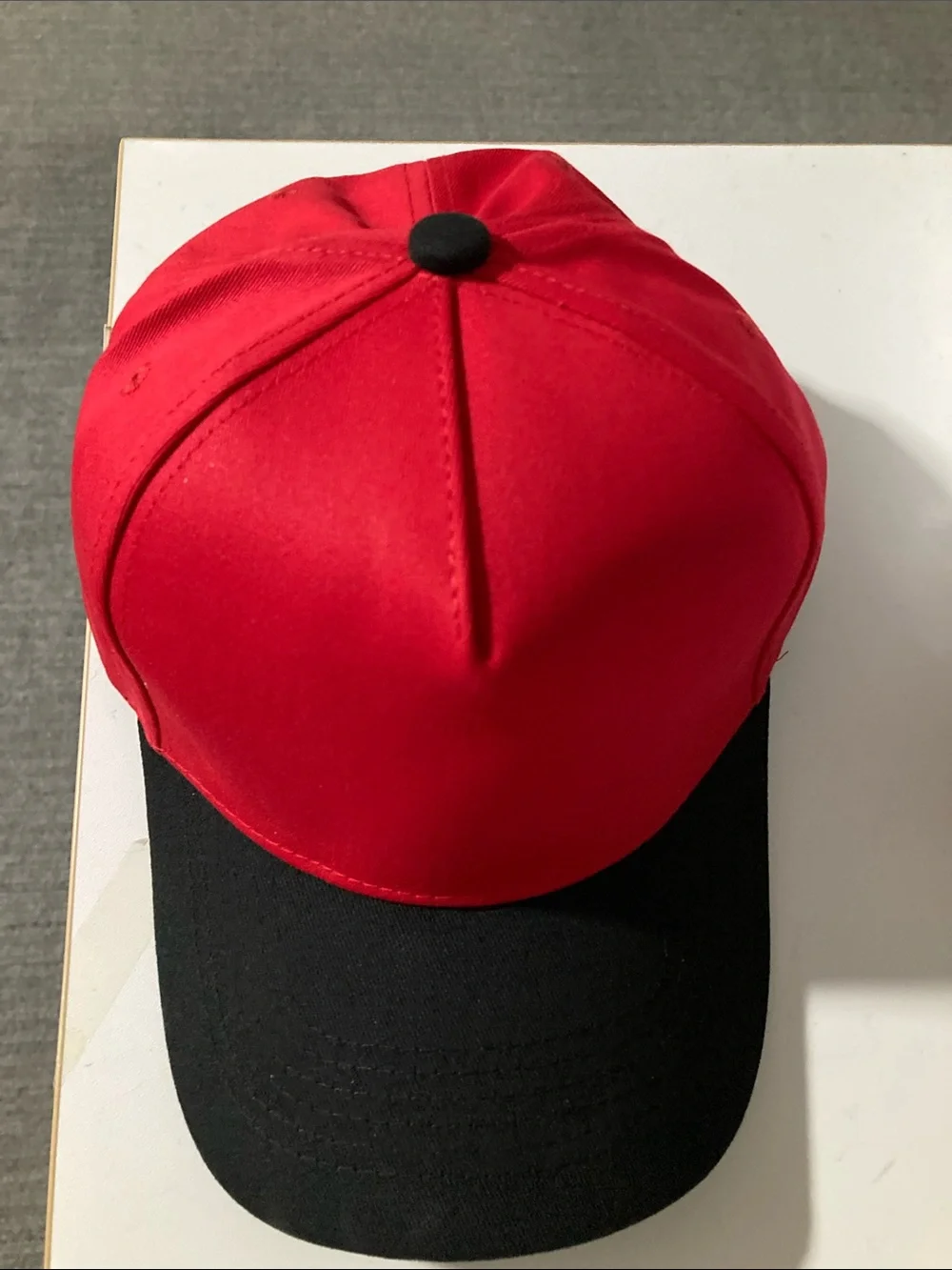 Red and Black Baseball Cap